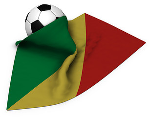 Image showing soccer ball and flag of the congo