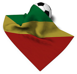 Image showing soccer ball and flag of the congo