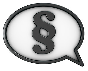 Image showing 3d speech bubble and paragraph