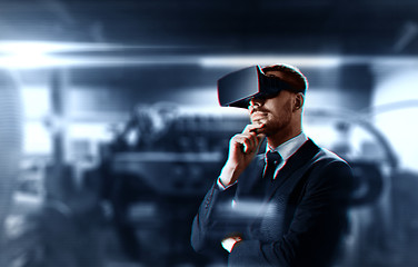 Image showing businessman in virtual reality headset