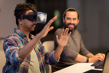 Image showing developers with virtual reality headset at office