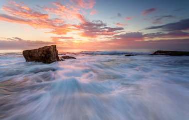 Image showing Turimetta rock flows from outer reef