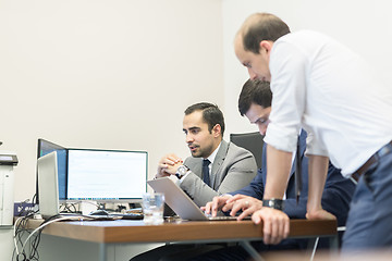 Image showing Corporate business team working in modern office.