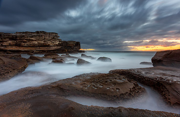 Image showing Potter Point scenic long exposure seascape Australia