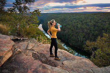 Image showing Scenic views bushwalking Blue Mountains Australia 