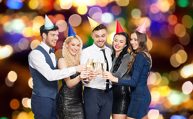 Image showing friends with champagne glasses at birthday party