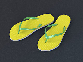 Image showing Flip flops on the street