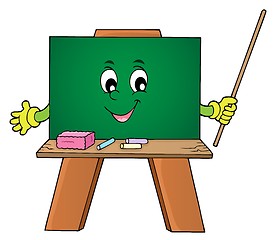 Image showing Happy schoolboard theme image 1