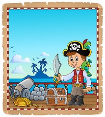 Image showing Pirate boy topic parchment 1