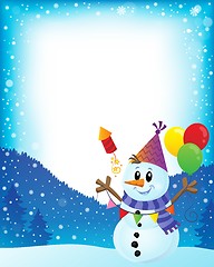 Image showing Party snowman theme image 2