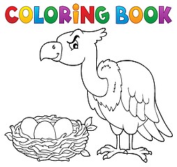 Image showing Coloring book bird topic 2