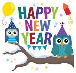 Image showing Happy New Year theme with owls