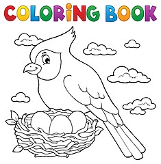 Image showing Coloring book bird topic 3