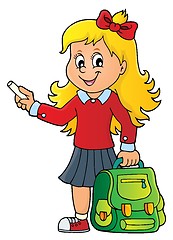 Image showing Happy pupil girl theme image 7