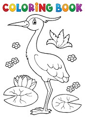 Image showing Coloring book bird topic 4