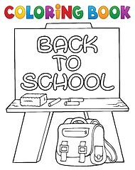 Image showing Coloring book schoolboard topic 2