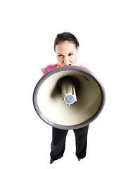 Image showing Shouting businesswoman