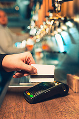 Image showing Man using payment terminal