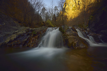 Image showing Autumn landscape with trees and river