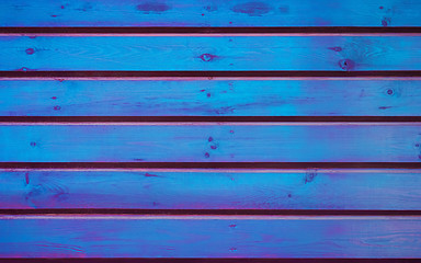 Image showing Blue With Purple Wooden Planks Textured Background