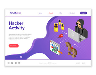 Image showing Hacker Activity Concept Isometric