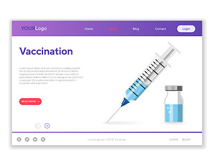 Image showing Plastic Medical Syringe and Vial Icon