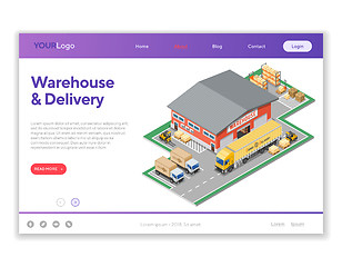 Image showing Warehouse Storage and Delivery Isometric Infographics
