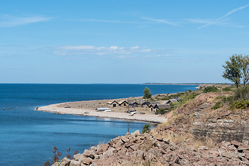 Image showing Historic Swedish fishing village