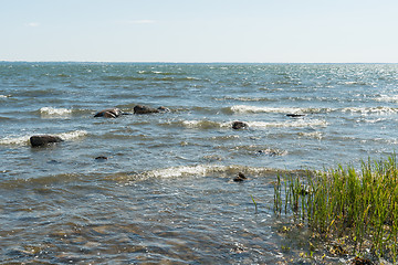 Image showing Shimmering coast in summer season