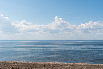 Image showing Seascape with calm water by the coast