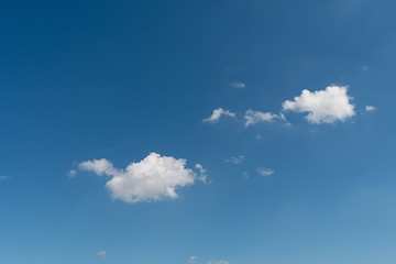 Image showing White clouds in the summer sky