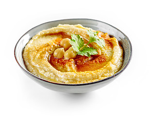 Image showing bowl of hummus