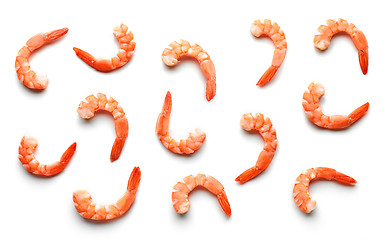 Image showing pattern of boiled prawns