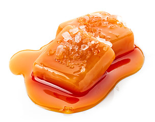 Image showing melted caramel with salt