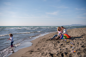 Image showing family enjoying vecation during autumn day