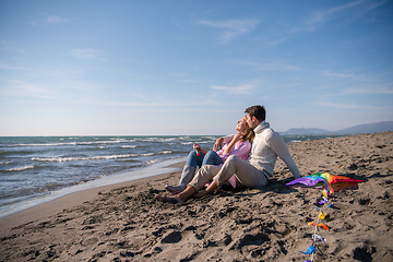 Image showing young couple enjoying time together at beach