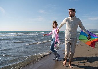 Image showing Couple enjoying time together at beach