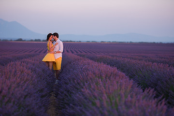 Image showing couple in lavender field