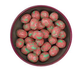 Image showing Colorful chocolate easter eggs