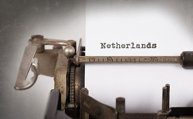 Image showing Old typewriter - the Netherlands