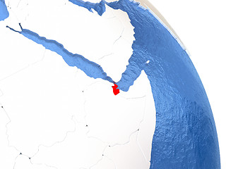 Image showing Djibouti on elegant globe