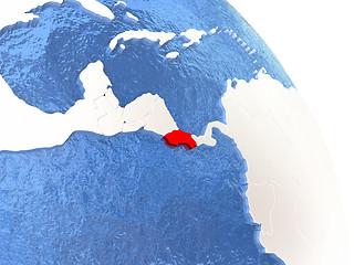 Image showing Costa Rica on elegant globe