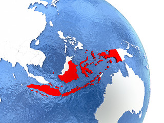 Image showing Indonesia on elegant globe