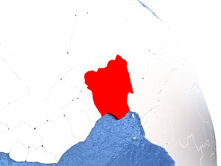 Image showing Nigeria on elegant globe