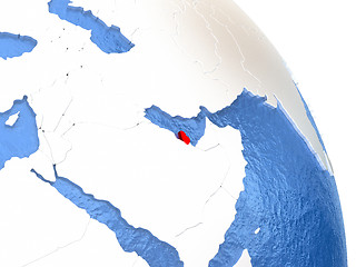 Image showing Qatar on elegant globe