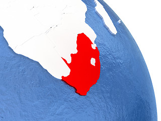 Image showing South Africa on elegant globe