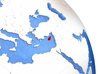 Image showing Cyprus on elegant globe