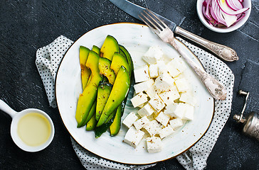 Image showing avocado with feta