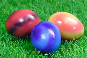 Image showing Three easter eggs