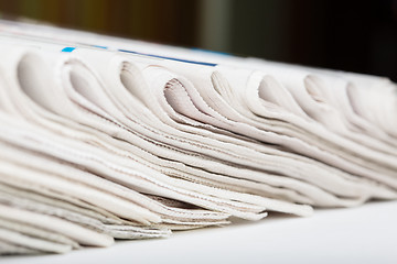 Image showing Folded newspapers